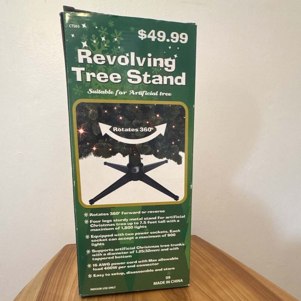 360° Rotating Revolving Christmas Tree Stand 7.5 Ft Artificial Tree CTS03